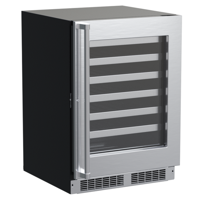 Marvel MPWC424-SG31A 24" Professional Wine Refrigerator, 48 Bottle, Stainless Glass Door, Locking