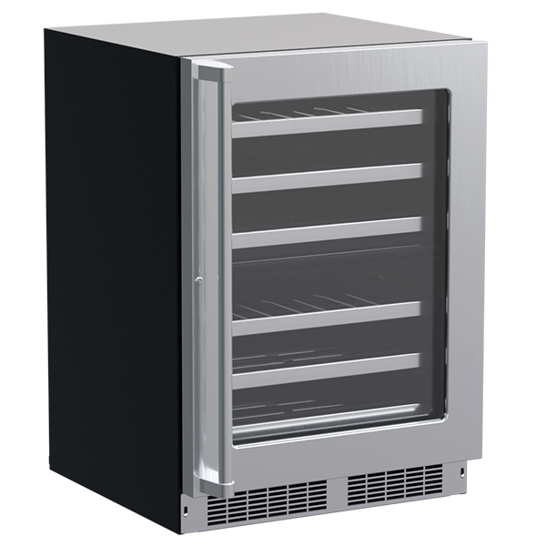 Marvel MPWD424-SG31A 24" Professional Dual Zone Wine Refrigerator, 40 Bottle, Stainless Glass Door, Locking