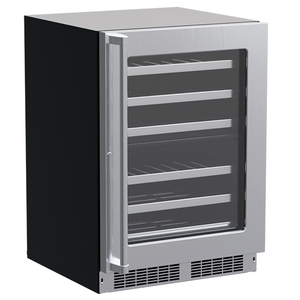 Marvel MPWD424-SG31A 24" Professional Dual Zone Wine Refrigerator, 40 Bottle, Stainless Glass Door, Locking