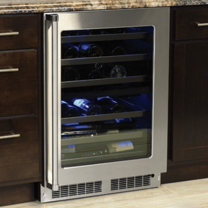 Marvel MPWD424-SG31A 24" Professional Dual Zone Wine Refrigerator, 40 Bottle, Stainless Glass Door, Locking - view 3