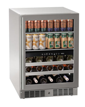 Marvel MRBD224-SG31A 24" Essential Dual Zone Beverage Center, 4.8 Cu. Ft., Stainless Glass Door, Locking