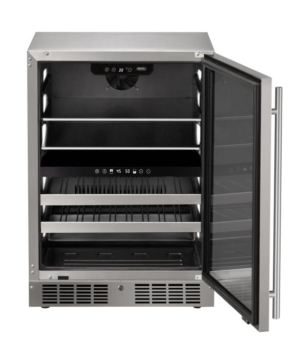 Marvel MRBD224-SG31A 24" Essential Dual Zone Beverage Center, 4.8 Cu. Ft., Stainless Glass Door, Locking - view 3