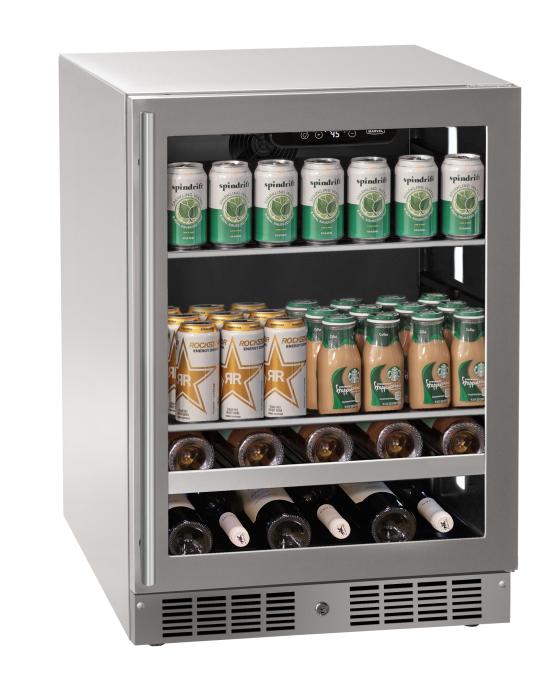 Marvel MRBV224-SG31A 24" Essential Beverage Center, 5.1 Cu. Ft., Stainless Glass Door, Locking