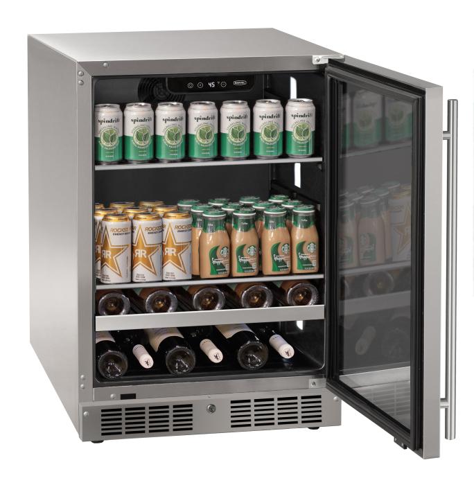 Marvel MRBV224-SG31A 24" Essential Beverage Center, 5.1 Cu. Ft., Stainless Glass Door, Locking - view 2