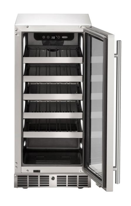 Marvel MRWC215-SG31A 15" Essential Wine Refrigerator, 28 Bottle, Stainless Glass Door, Locking - view 3