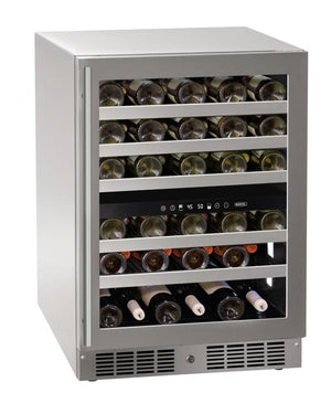 Marvel MRWD224-SG31A 24" Essential Dual Zone Wine Refrigerator, 46 Bottle, Stainless Glass Door, Locking