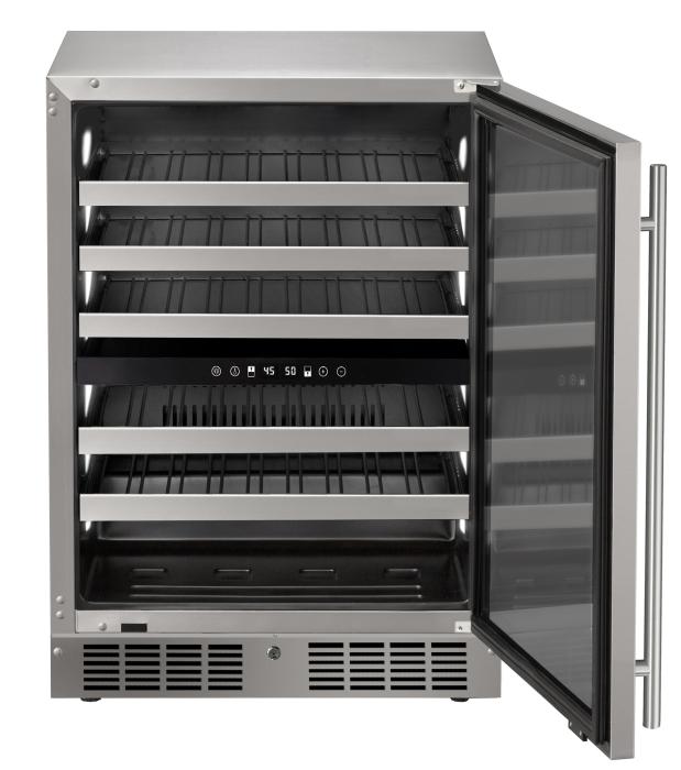 Marvel MRWD224-SG31A 24" Essential Dual Zone Wine Refrigerator, 46 Bottle, Stainless Glass Door, Locking - view 3