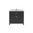 Virtu USA Caroline 36" Single Bath Vanity in Espresso with White Quartz Top and Round Sink - Luxe Bathroom Vanities