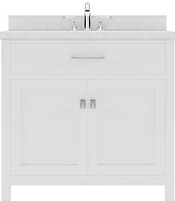 Virtu USA Caroline 36" Single Bath Vanity with Dazzle White Top and Round Sink - Luxe Bathroom Vanities Luxury Bathroom Fixtures Bathroom Furniture