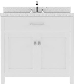 Virtu USA Caroline 36" Single Bath Vanity with Dazzle White Top and Round Sink - Luxe Bathroom Vanities Luxury Bathroom Fixtures Bathroom Furniture