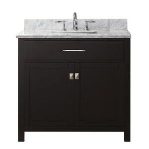 Virtu USA Caroline 36" Single Bath Vanity with Marble Top and Square Sink - Luxe Bathroom Vanities Luxury Bathroom Fixtures Bathroom Furniture