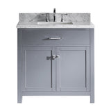 Virtu USA Caroline 36" Single Bath Vanity with Marble Top and Square Sink - Luxe Bathroom Vanities Luxury Bathroom Fixtures Bathroom Furniture