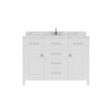 Virtu USA Caroline 48" Single Bath Vanity in Gray with White Quartz Top and Round Sink - Luxe Bathroom Vanities