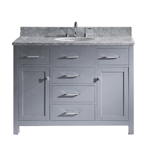 Virtu USA Caroline 48" Single Bath Vanity with Marble Top and Round Sink - Luxe Bathroom Vanities Luxury Bathroom Fixtures Bathroom Furniture