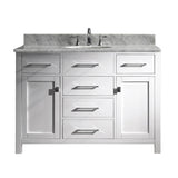 Virtu USA Caroline 48" Single Bath Vanity with Marble Top and Round Sink - Luxe Bathroom Vanities Luxury Bathroom Fixtures Bathroom Furniture