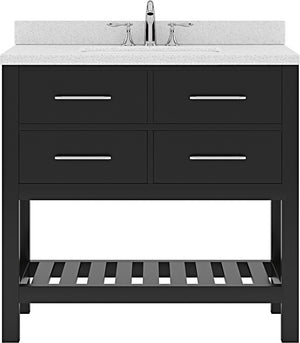 Virtu USA Caroline Estate 36" Single Bath Vanity with Dazzle White Top and Round Sink - Luxe Bathroom Vanities Luxury Bathroom Fixtures Bathroom Furniture