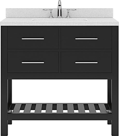 Virtu USA Caroline Estate 36" Single Bath Vanity with Dazzle White Top and Round Sink - Luxe Bathroom Vanities Luxury Bathroom Fixtures Bathroom Furniture