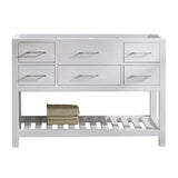 Virtu USA Caroline Estate 48" Single Cabinet in White