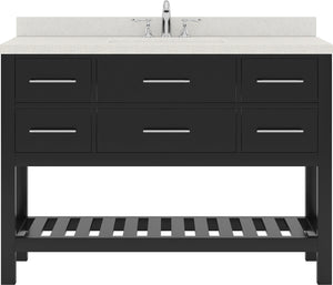 Virtu USA Caroline Estate 48" Single Bath Vanity with White Quartz Top and Square Sink - Luxe Bathroom Vanities