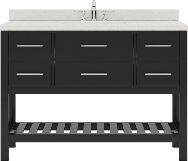 Virtu USA Caroline Estate 48" Single Bath Vanity with White Quartz Top and Square Sink - Luxe Bathroom Vanities