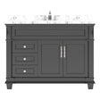 Virtu USA Victoria 48" Single Bath Vanity with White Quartz Top and Round Sink - Luxe Bathroom Vanities