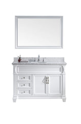 Virtu USA Victoria 48" Single Bath Vanity with Marble Top and Square Sink with Mirror - Luxe Bathroom Vanities Luxury Bathroom Fixtures Bathroom Furniture
