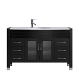Virtu USA Ava 48" Single Bath Vanity in Espresso with White Engineered Stone Top and Round Sink with Polished Chrome Faucet - Luxe Bathroom Vanities Luxury Bathroom Fixtures Bathroom Furniture