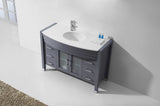 Virtu USA Ava 48" Single Bath Vanity with White Engineered Stone Top and Round Sink