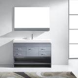 Virtu USA Gloria 48" Single Bath Vanity with Square Sink and Matching Mirror