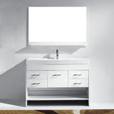 Virtu USA Gloria 48" Single Bath Vanity with Square Sink and Matching Mirror