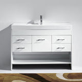 Virtu USA Gloria 48" Single Bath Vanity with Square Sink