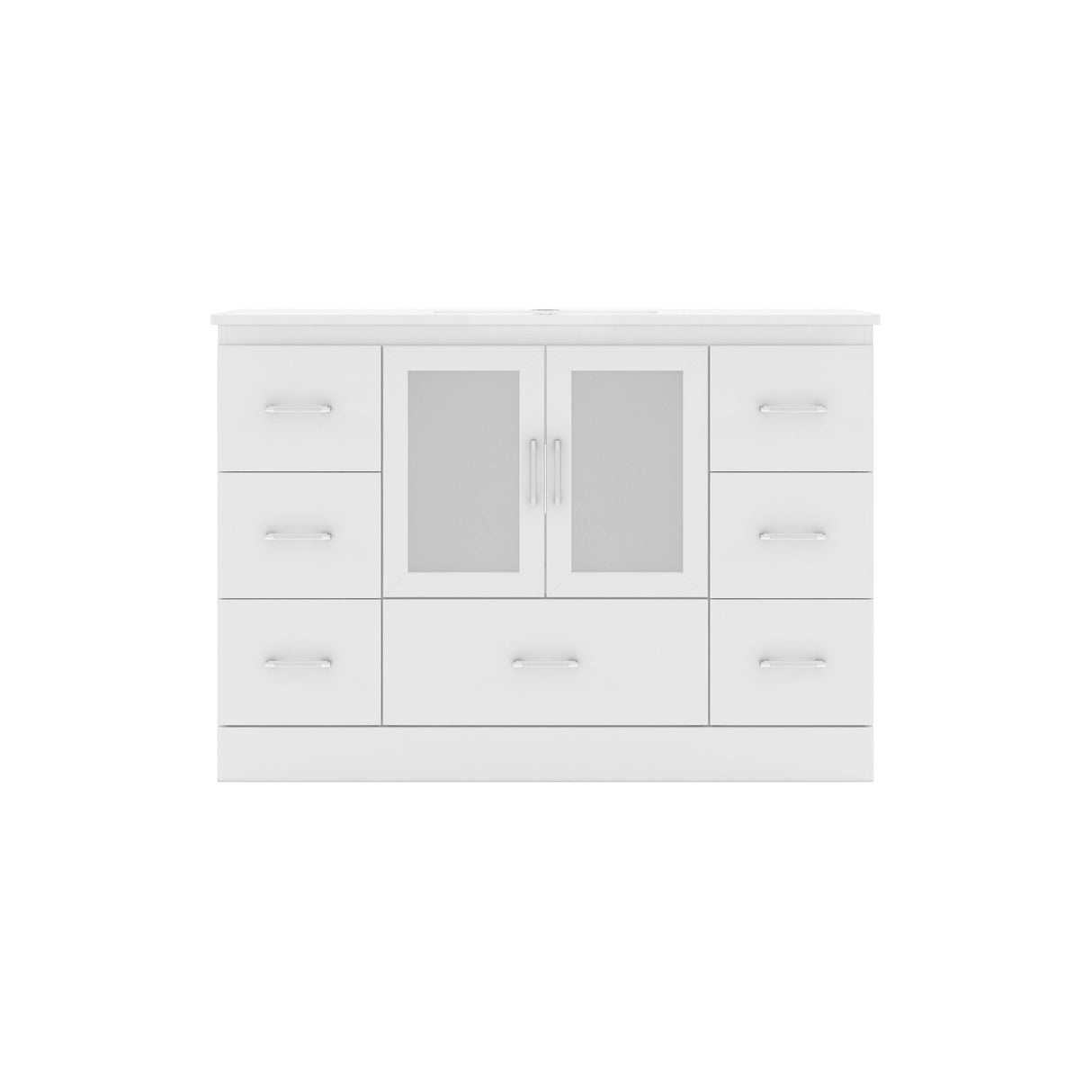 Virtu USA Zola 48" Single Cabinet in White - Luxe Bathroom Vanities