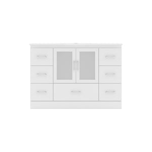 Virtu USA Zola 48" Single Cabinet in White - Luxe Bathroom Vanities