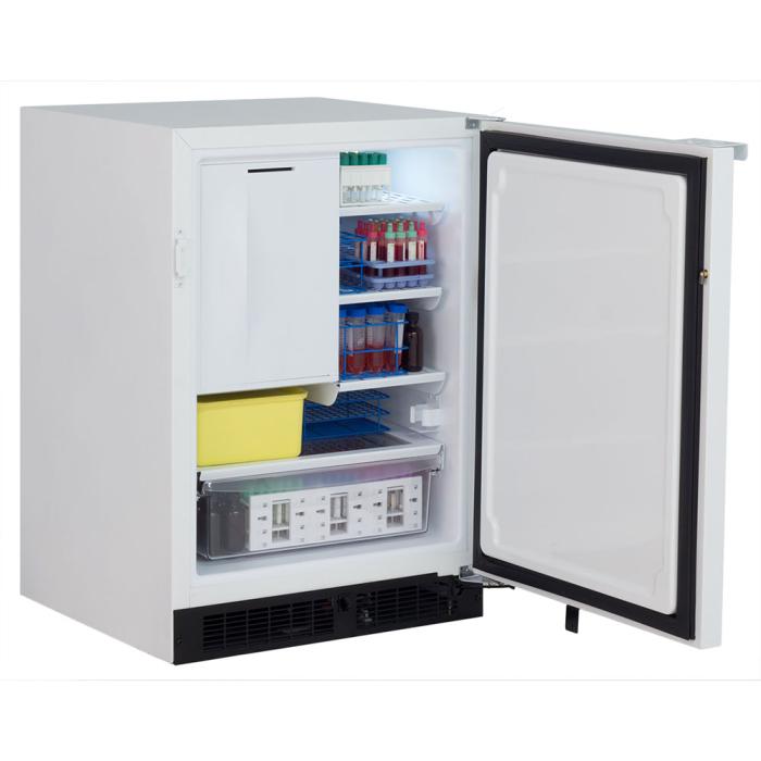 Marvel MS24RFS4RW 24" Scientific Refrigerator/Freezer, 3.8 Cu. Ft., Probe Port, White Solid Door, RH, Locking - view 2