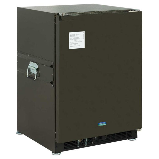 Marvel MS24RFSGRG 24" Scientific Refrigerator/Freezer, 4.4 cu. ft., Manual Defrost, Olive Green Solid Door, RH