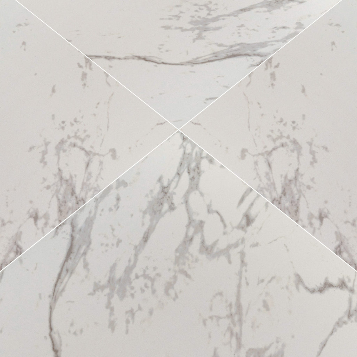 MSI Pietra Carrara 24x24 marble look glazed porcelain floor wall tile NCAR2424 product shot angle view #Size_NCAR2424-N