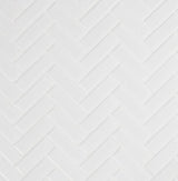 Retro bianco herringbone 12.75X12.88 porcelain mesh mounted mosaic tile SMOT-PT-RETBIA-HB product shot multiple tiles angle view