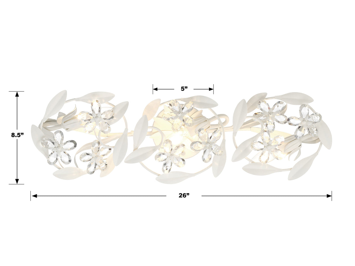 Marselle 3 Light Antique Gold Bathroom Vanity MSL-303-GA