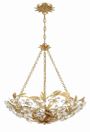 Marselle 6 Light Antique Gold Chandelier MSL-306-GA