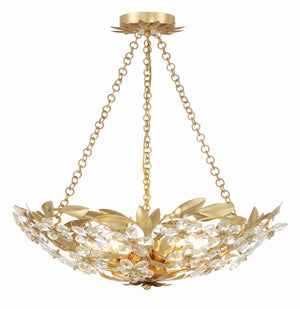 Marselle 6 Light Antique Gold Chandelier MSL-306-GA
