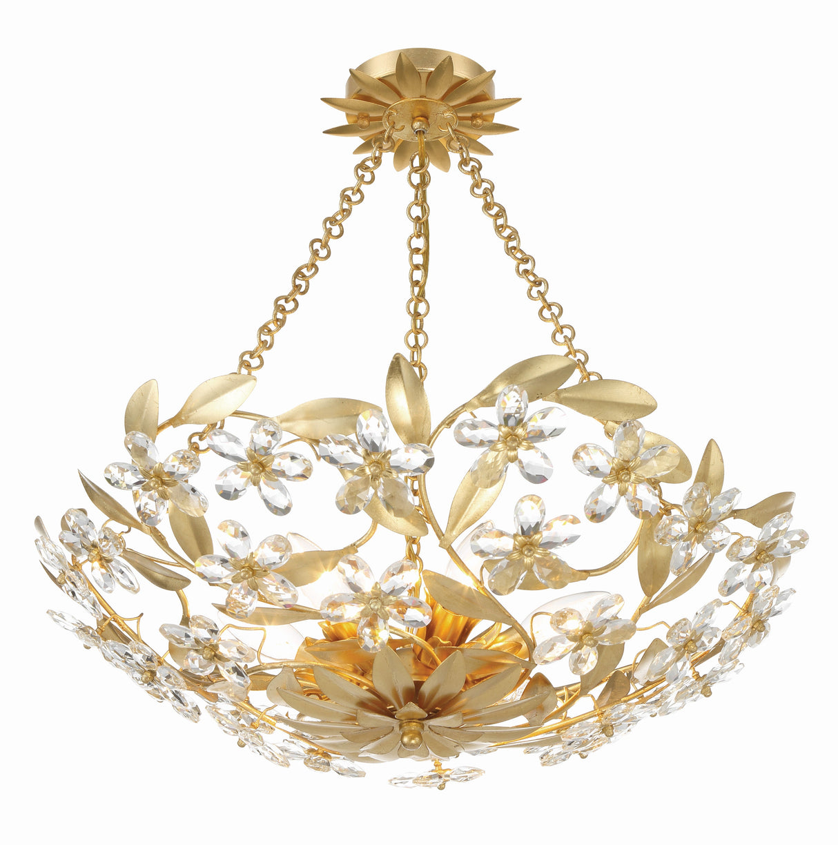 Marselle 6 Light Antique Gold Semi Flush Mount MSL-306-GA_CEILING