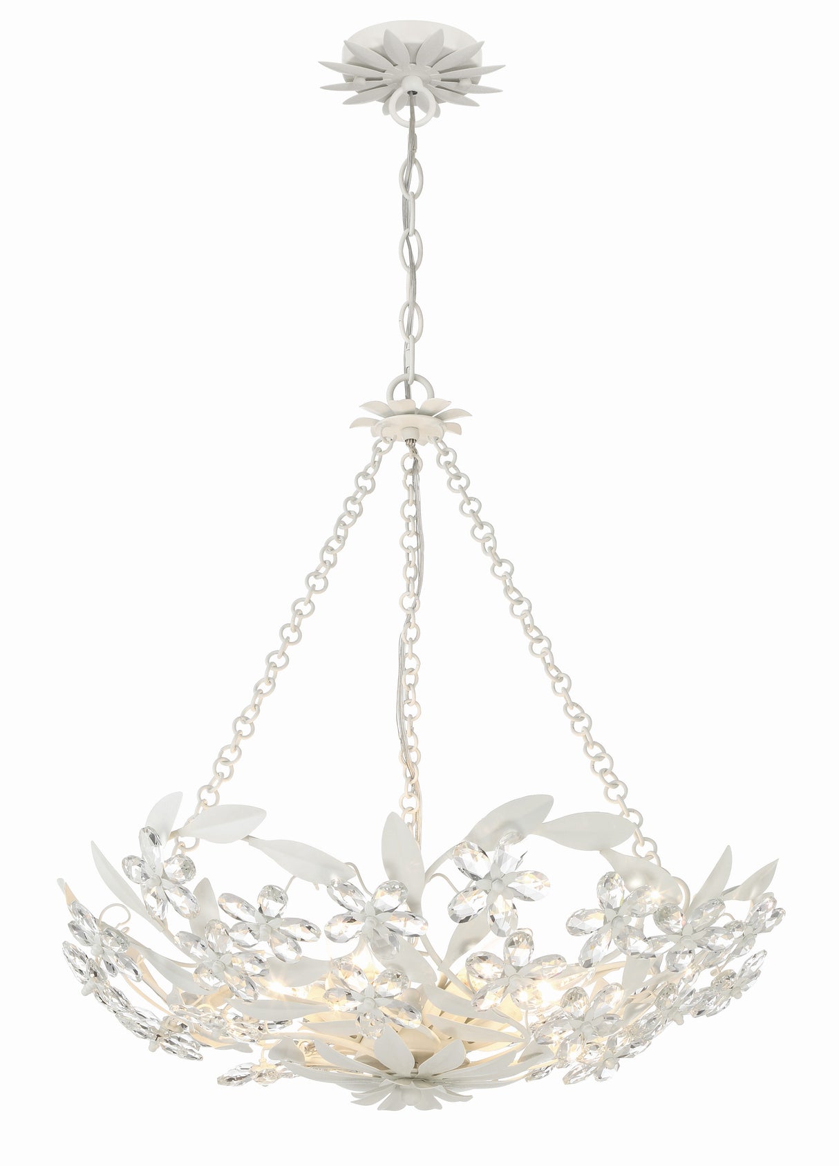 Marselle 6 Light Matte White Chandelier MSL-306-MT