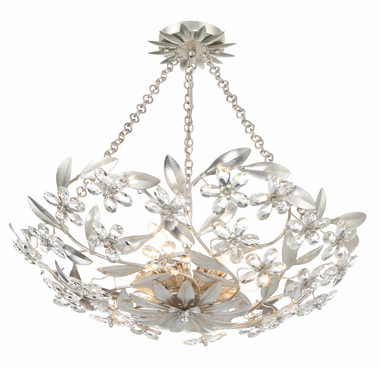 Marselle 6 Light Antique Gold Semi Flush Mount MSL-306-GA_CEILING