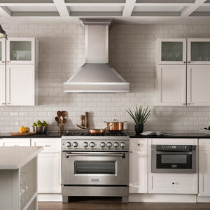 ZLINE Designer Series Wall Mount Range Hood in Fingerprint Resistant Stainless Steel with Mirror Accents (655MR)
