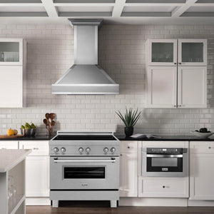 ZLINE 36 in. 4.6 cu. ft. Legacy Induction Range with 5 Element Cooktop and Electric Oven in DuraSnow® Stainless Steel (RAINDS-SN-36)