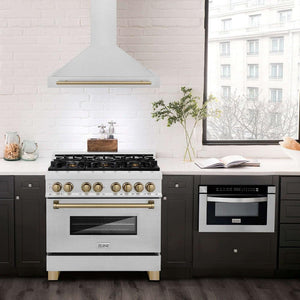 ZLINE Autograph Edition 36 in. Fingerprint Resistant Stainless Steel Range Hood with Accents (KB4SNZ-36)