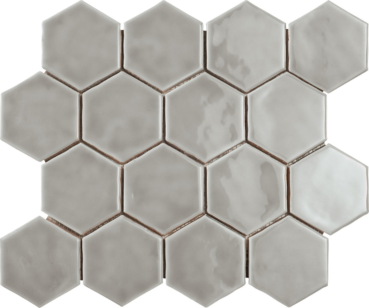 Marazzi Artistic Reflections Rain Hexagon 3x3 Glossy Mosaic Tile