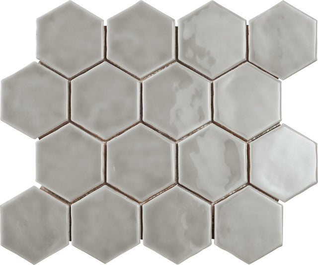 Marazzi Artistic Reflections Rain Hexagon 3x3 Glossy Mosaic Tile
