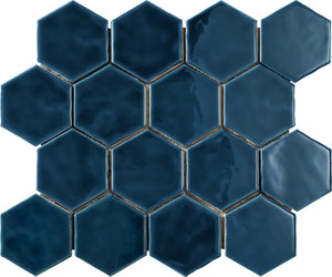 Marazzi Artistic Reflections Twilight Hexagon 3x3 Glossy Mosaic Tile