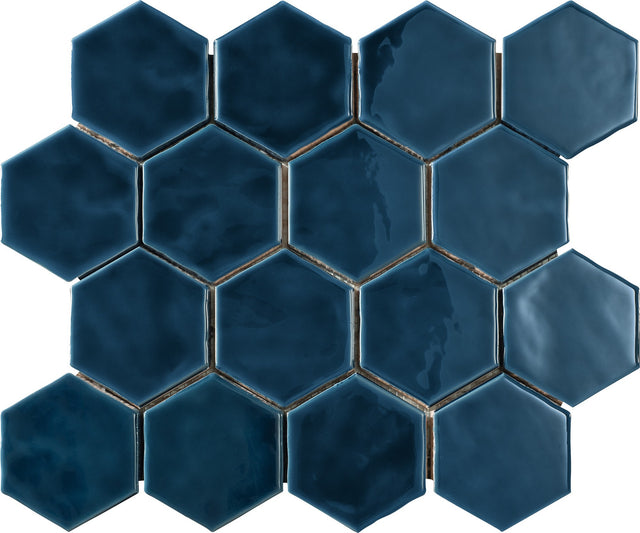 Marazzi Artistic Reflections Twilight Hexagon 3x3 Glossy Mosaic Tile